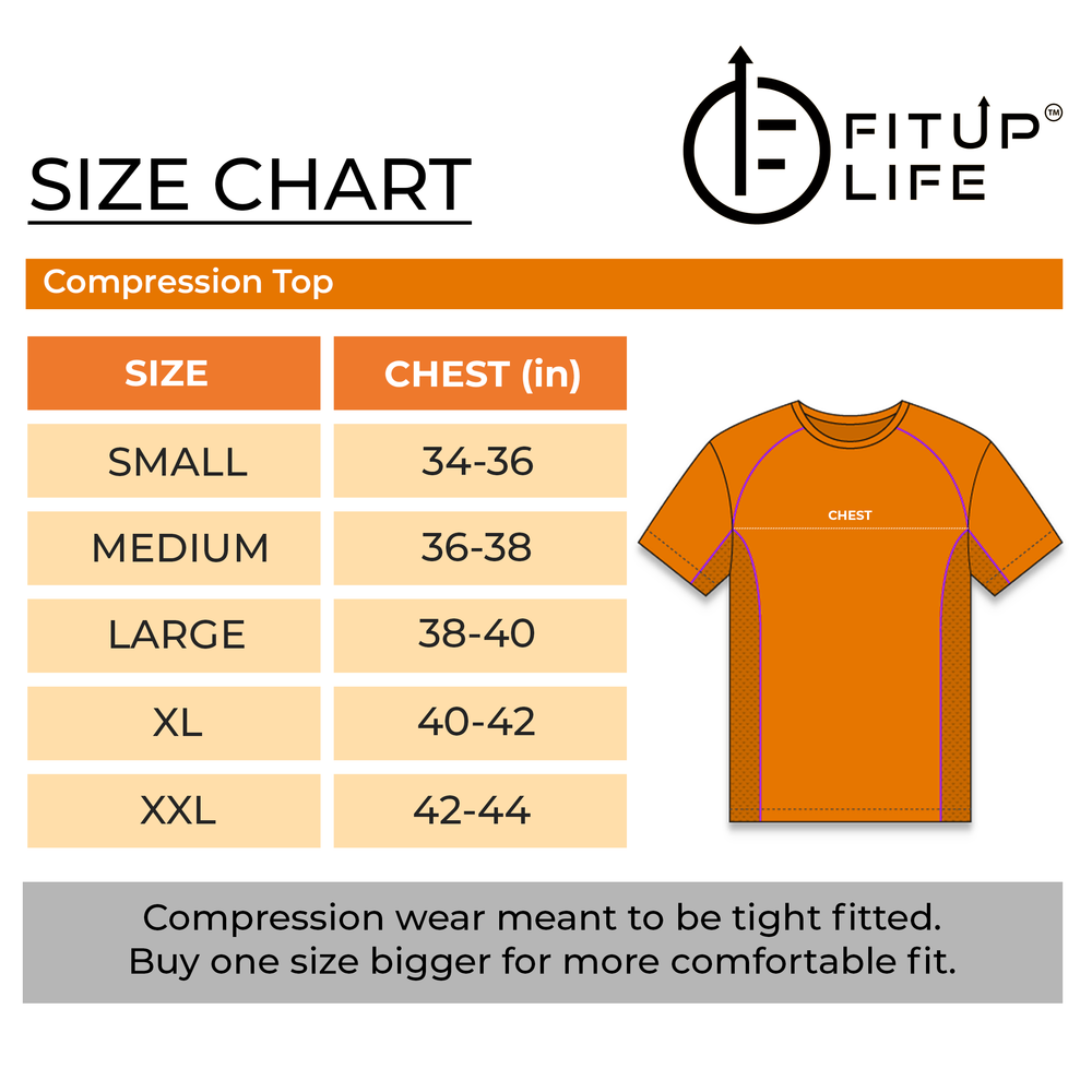 Men Half Sleeve Compression Tshirt - Fitup Life