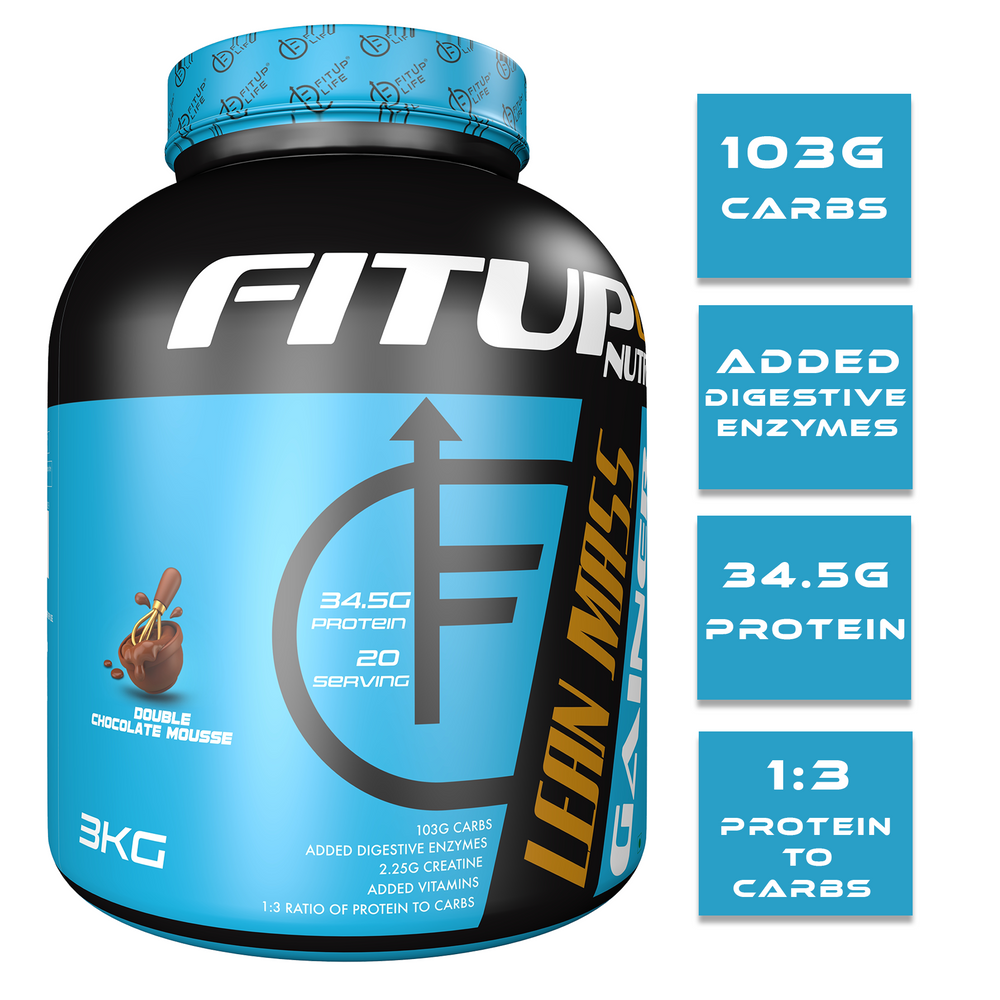 Lean Mass Gainer 3kg(Double Chocolate Mousse) - Fitup Life