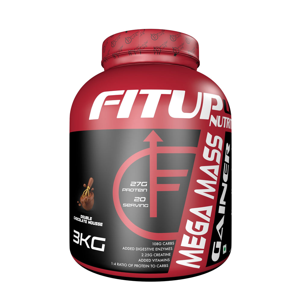 Mega Mass Gainer 3kg(Double Chocolate Mousse) - Fitup Life