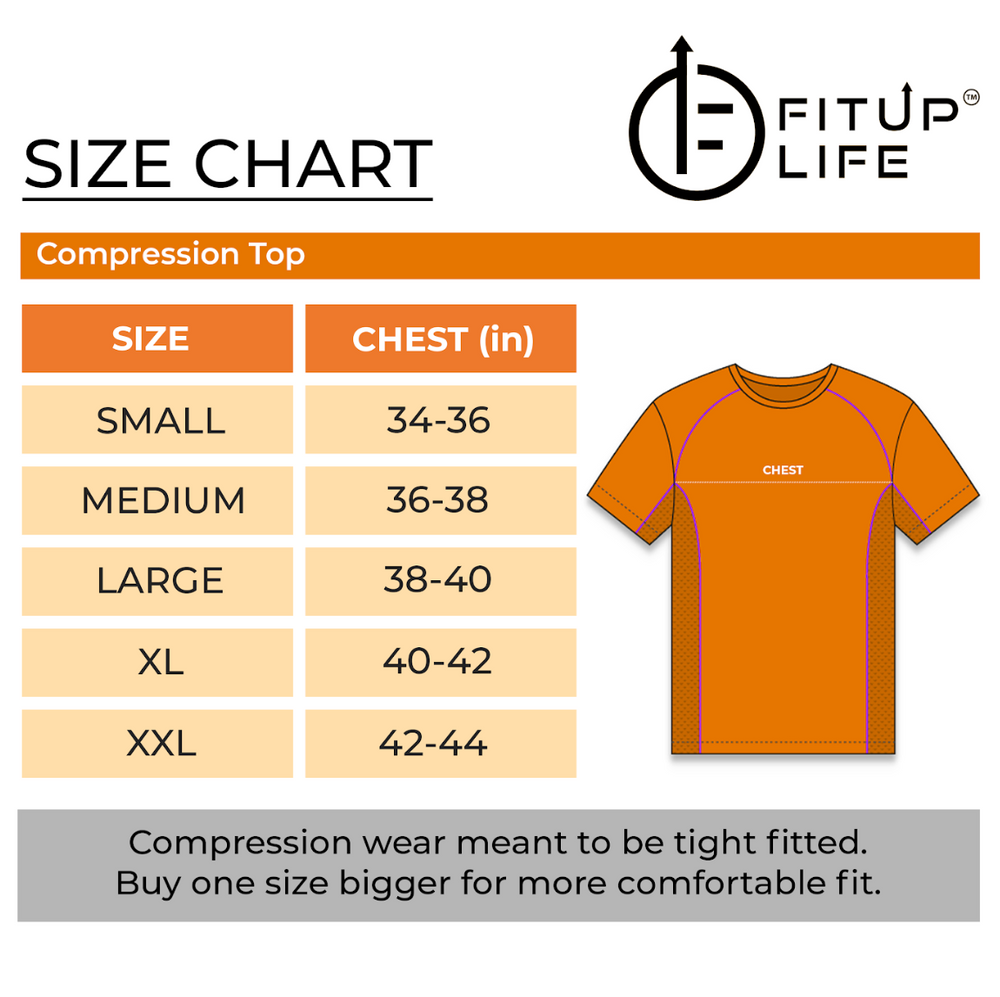 Men Orange T-Shirt - Fitup Life