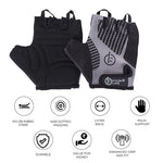 GREY GLOVES WITH NAB PADDING WRIST SUPPORT