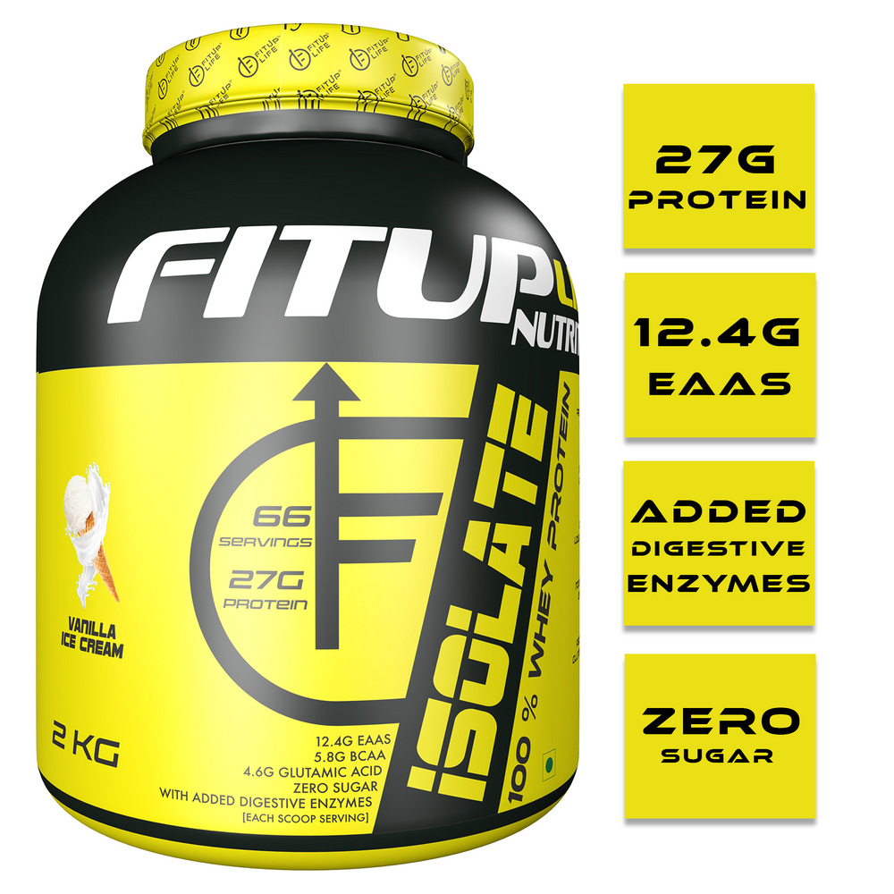 Isolate Whey Protein 2kg (Flavoured) - Fitup Life