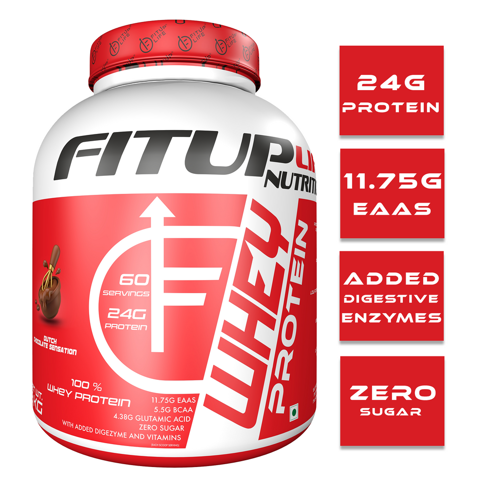 Whey Protein Concentrate 2kg (Flavoured) - Fitup Life